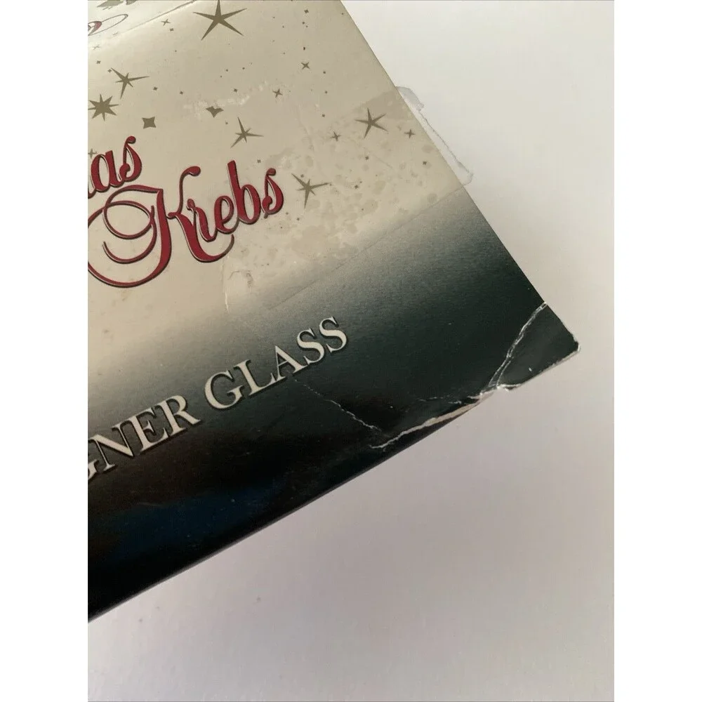 KREBS Lauscha Glas Santa On Snowmobile With Cat Christmas Ornament Original Box